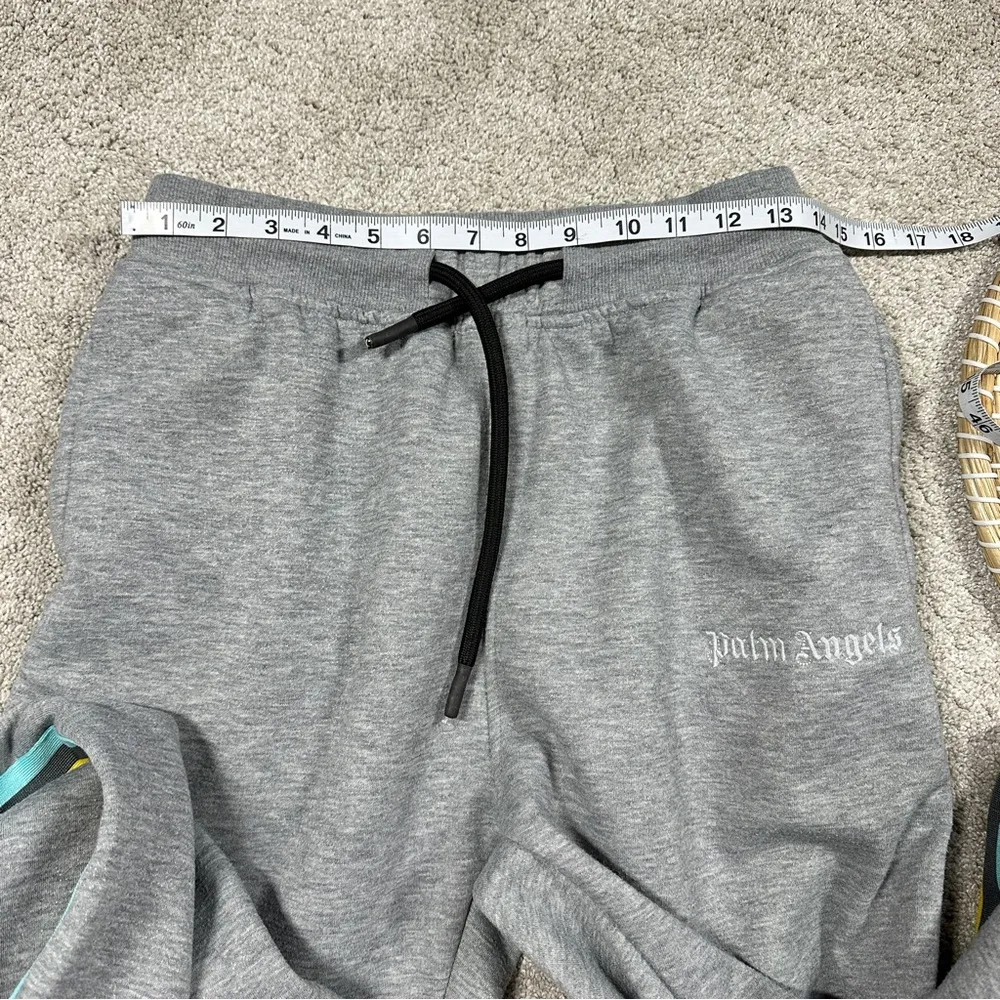 Palm Angels Women’s Rainbow Track Sweatpants Pull On Drawstring in Gray Size XL - Image 11
