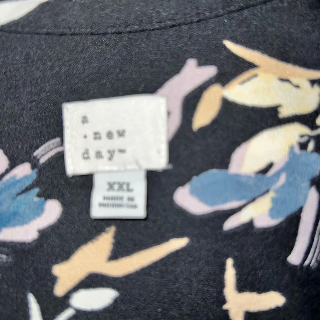 A New Day  Black Floral Long Sleeve Dress - Image 7