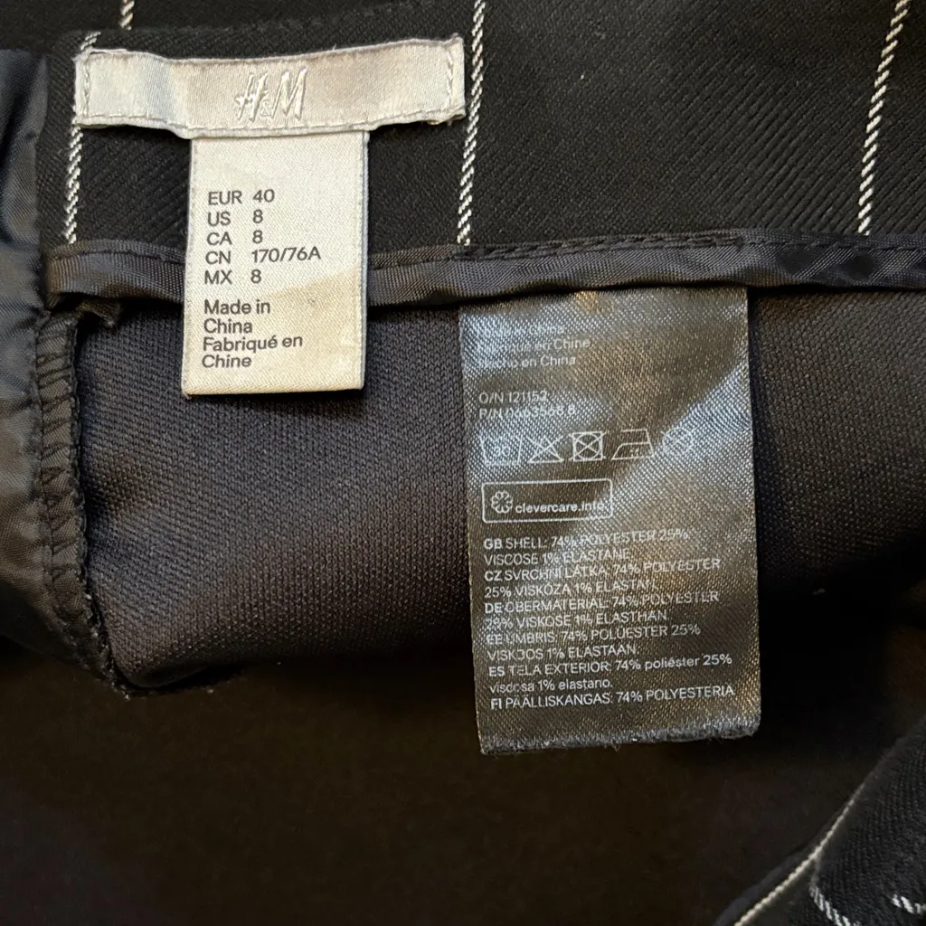 Black and White Checkered Holiday Skirt Size 8 - Image 6