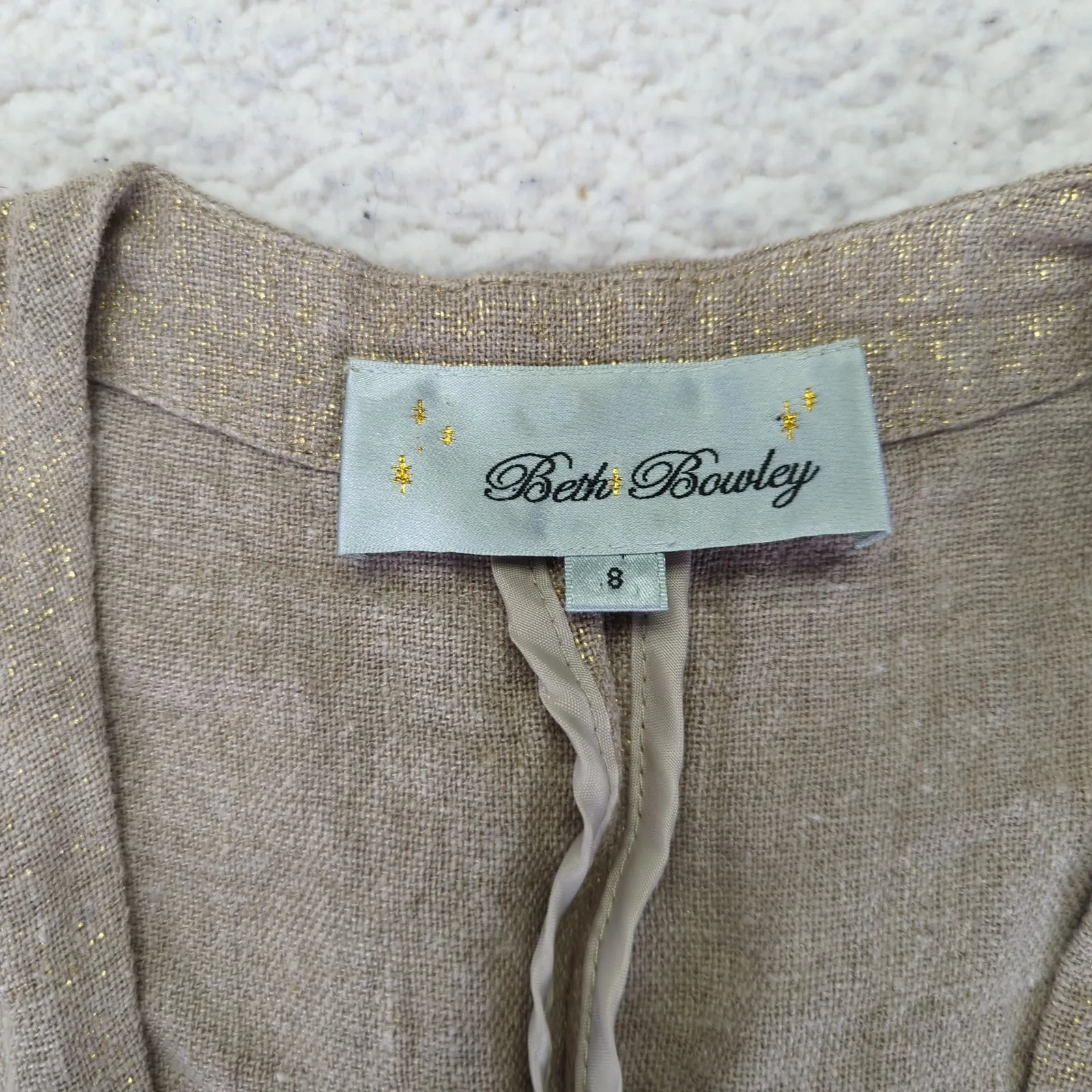 Beth Bowley 100% Linen Cardigan Jacket Cover - Image 6