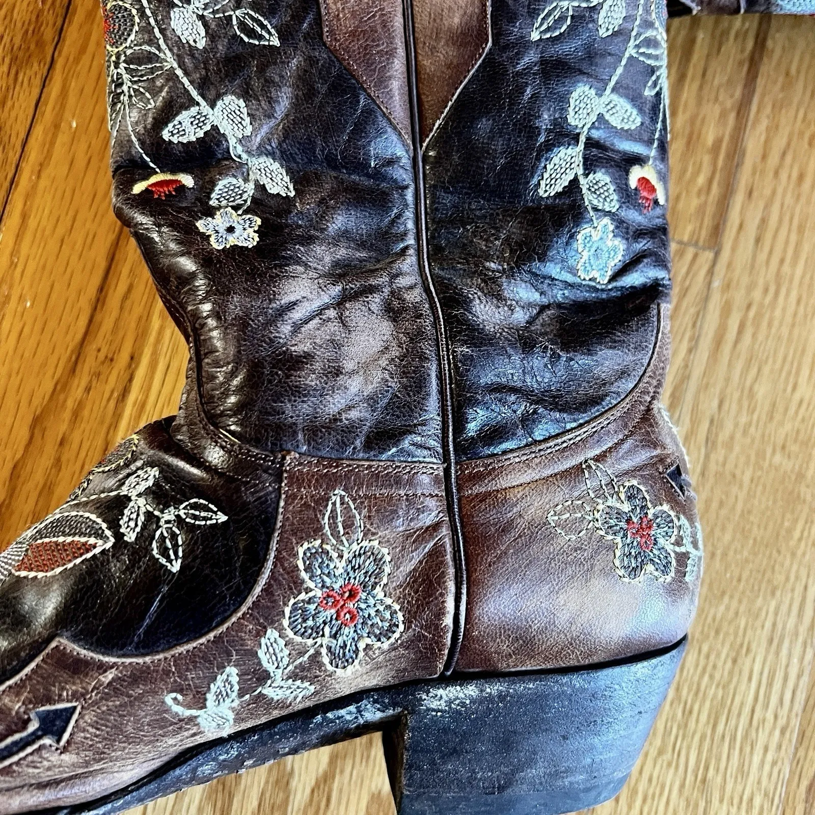 Old Gringo Floral Embroidered Western Cowboy Boots Womens 9.5 B Mexico - Image 9