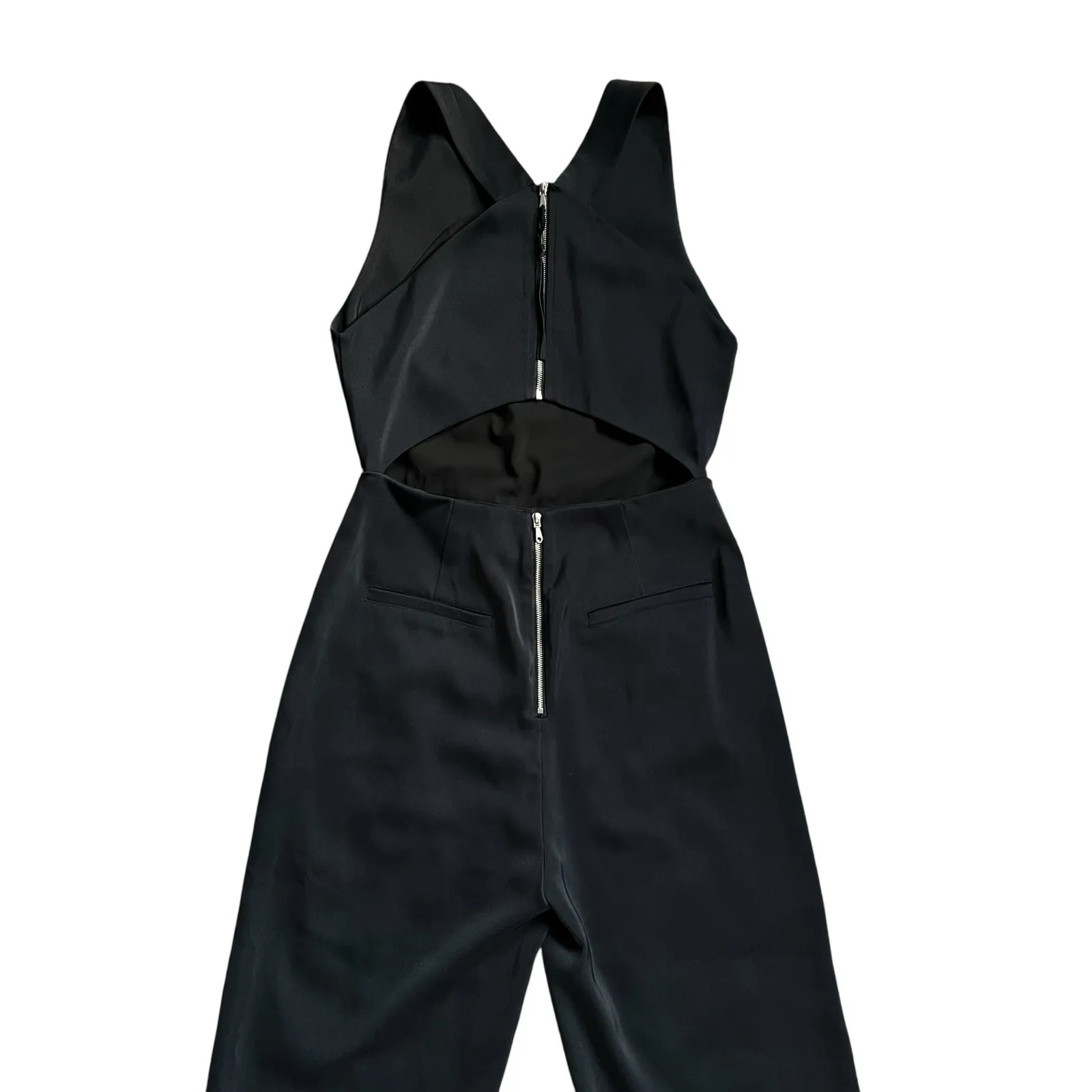 Rebecca Minkoff Black Cutout Sleeveless V-Neck Jumpsuit Size 6 - Image 6