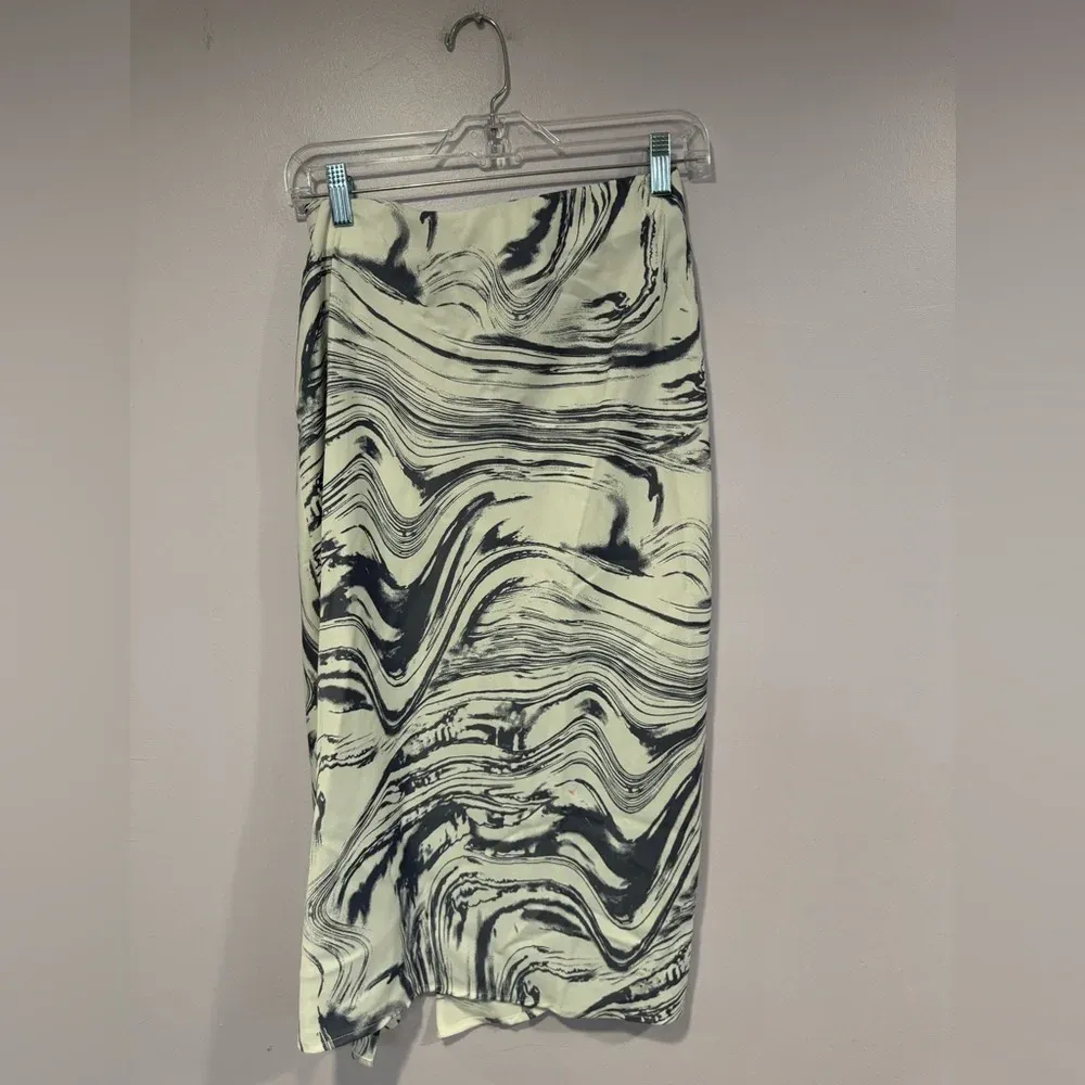 White‎ marble midi skirt - Image 4