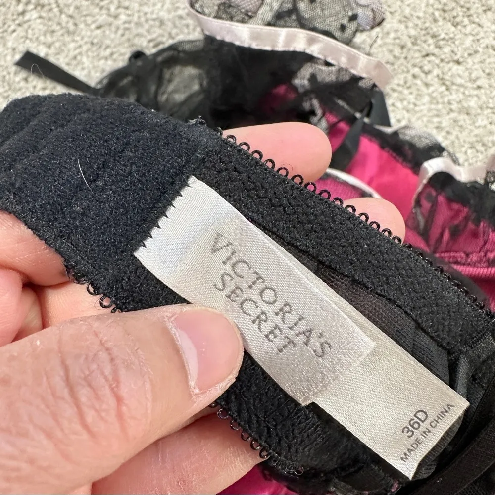 Victoria’s Secret Mesh Ruffle Garter Lingerie Bustier Babydoll Fairy Goth 36D - Image 11