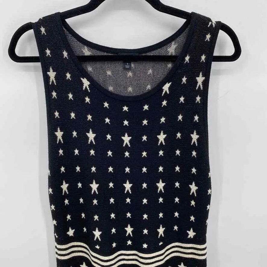 Torrid Sweater Dress Women 1 14/16 1X Black Gold Metallic Celestial Star Print - Image 4