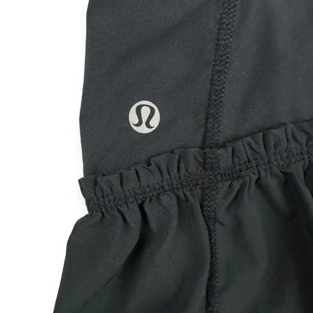 Lululemon | Size 8 | RARE Black Willpower Ruffle Tennis Skirt w/ Built-In Shorts - Image 4