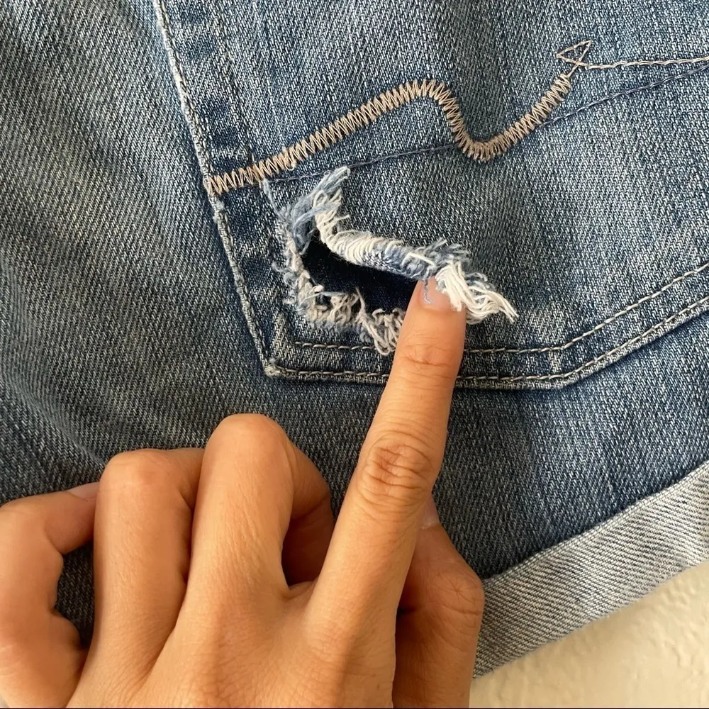 7 For All Mankind Denim Roll up Shorts - Image 6