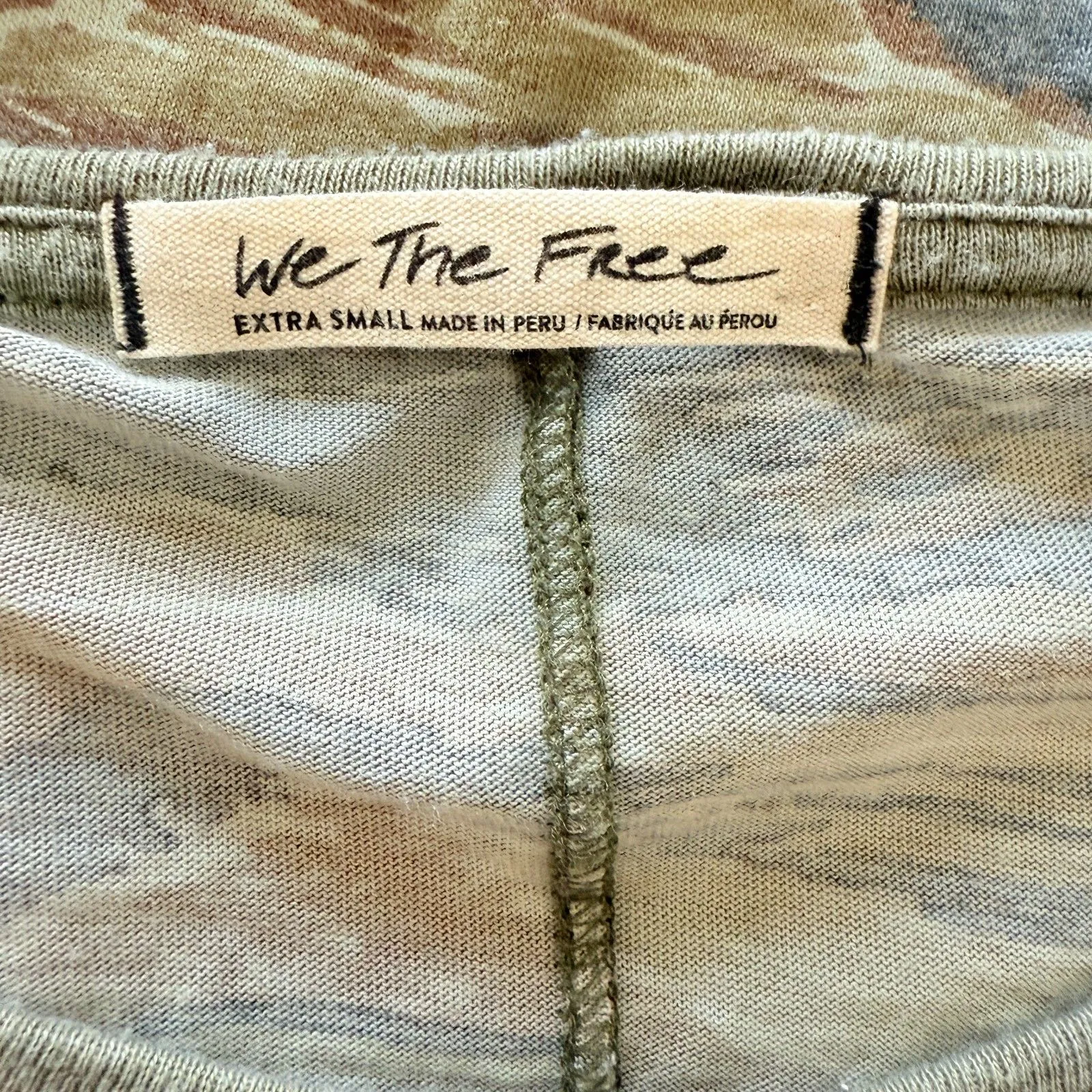 Free People We the Free Arielle Printed Knit Camo Tiger T - Image 4