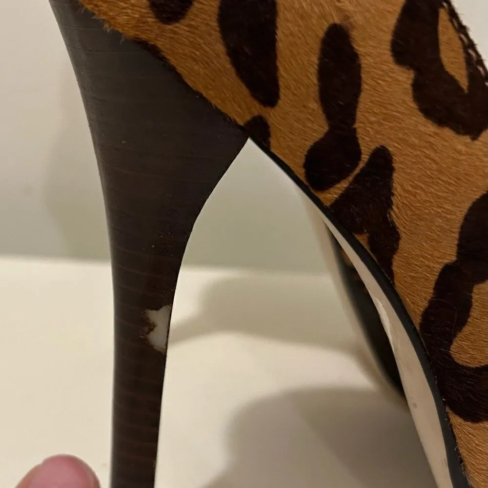 Bebe Animal Print Platform Heels Size 7 - Image 6