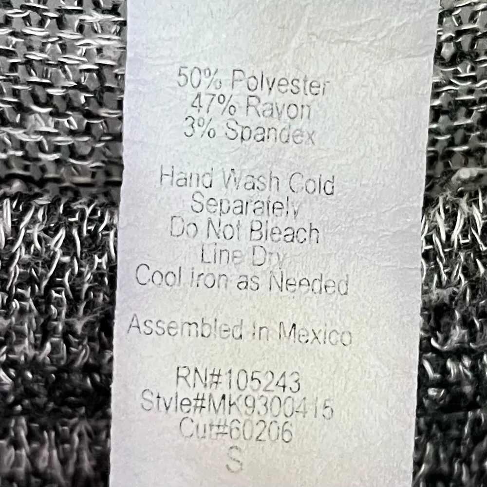 BOBEAU Gray Knit Embroidered Owl Graphic Raglan Top Small - Image 10