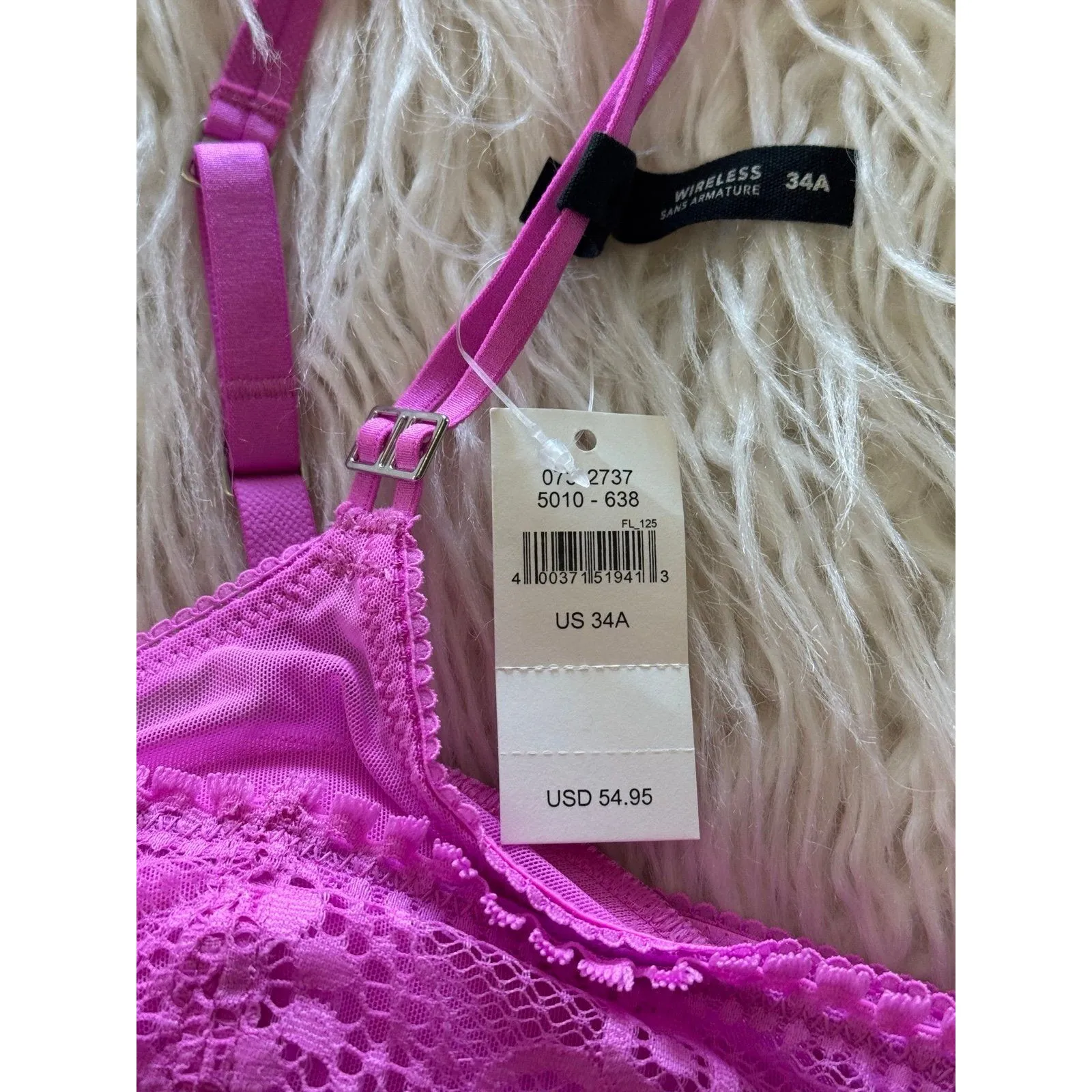 Aerie Real Power Wireless Push Up Joy Convertible Lace Bra Pink Tropics Size 34A - Image 10