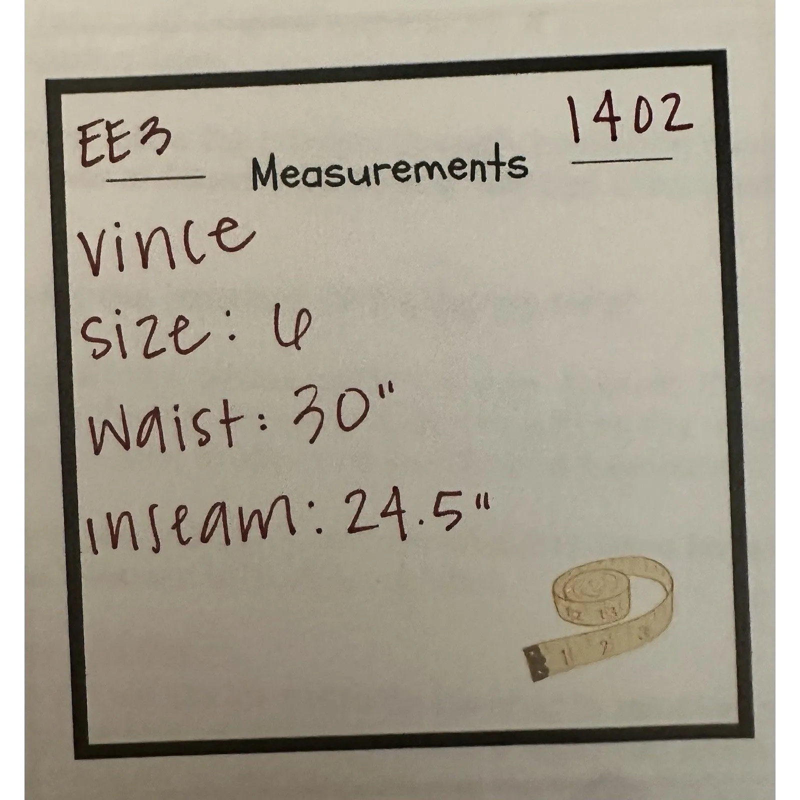 VINCE Utility Ankle Pants Womens Sz 6 Washed Navy Chino Trouser Cotton Preppy - Image 8