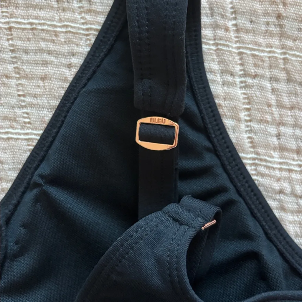 Bleu Rod Beattie Black One-Piece Swimsuit with Gold Accents size Medium - Image 9