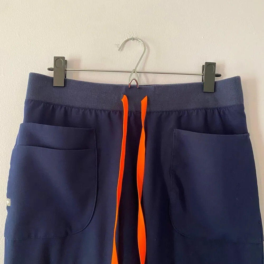 FIGS Women's size Medium Navy Blue Cargo Straight Leg Scrub Pants - Image 3