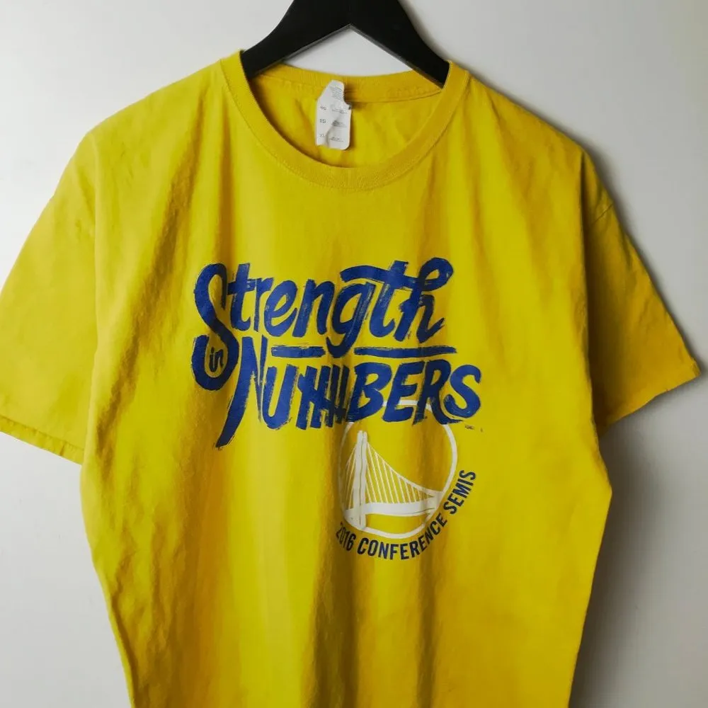 2016 Conference Semis Golden State Warriors T Shirt Yellow XL Extra Large Solid - Image 3