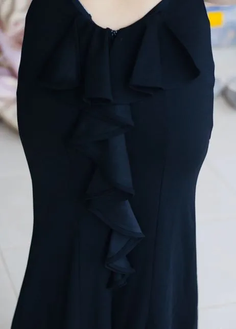 Black Fitted Prom Dress Size 2 - Image 5