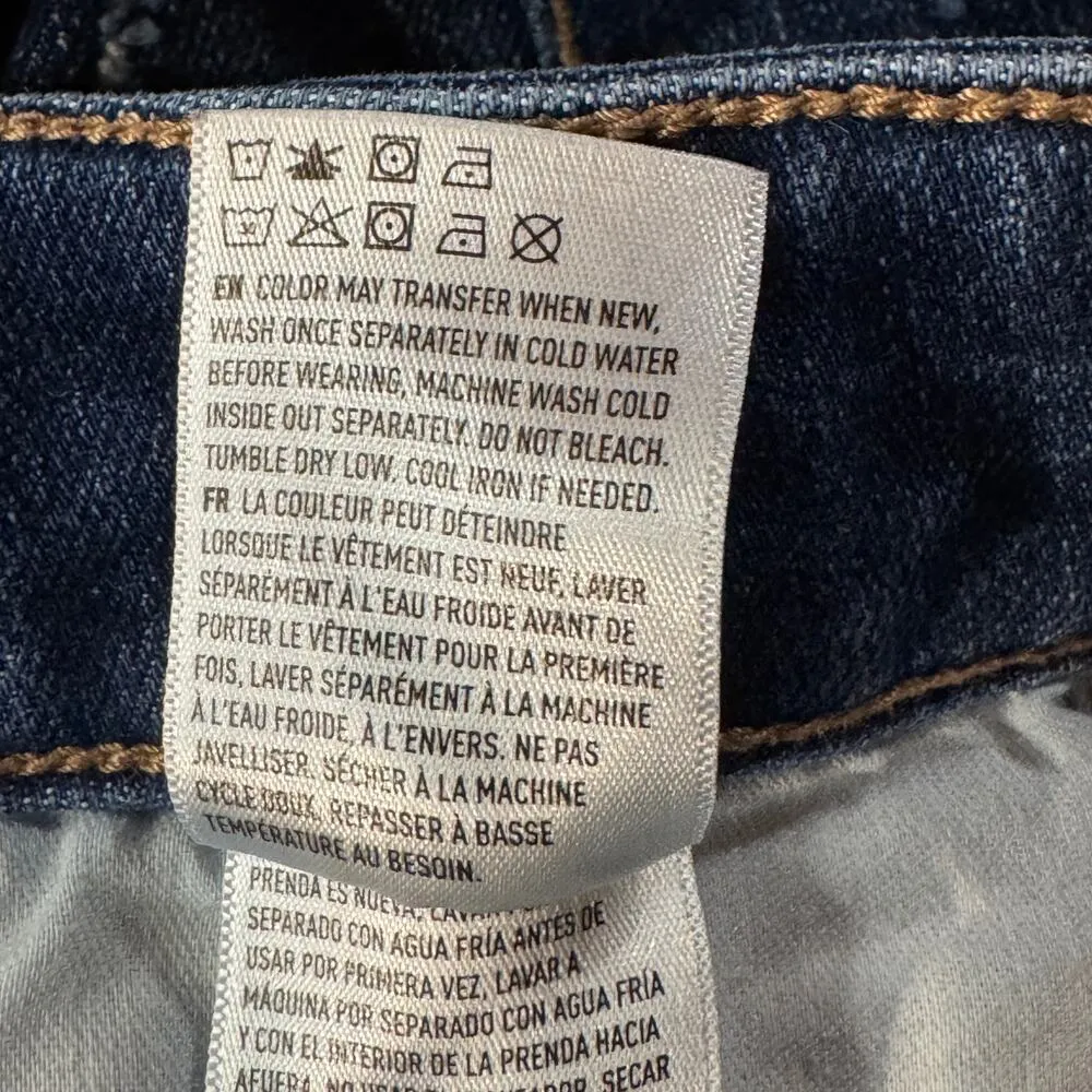 American Eagle SZ 4 High-Rise Jeggings Dream Jeans Whiskered Distressed Stretch - Image 12