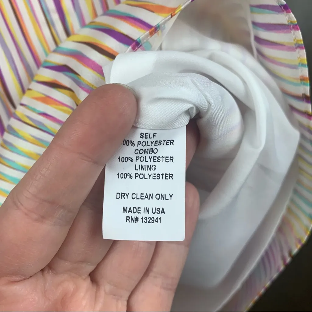 Amanda Uprichard size XS fame optic print mini shift dress puff metallic rainbow - Image 5