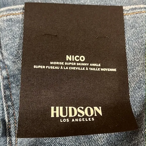 NWT Hudson Nico midrise super skinny size‎ 30 jeans distressed - Image 6