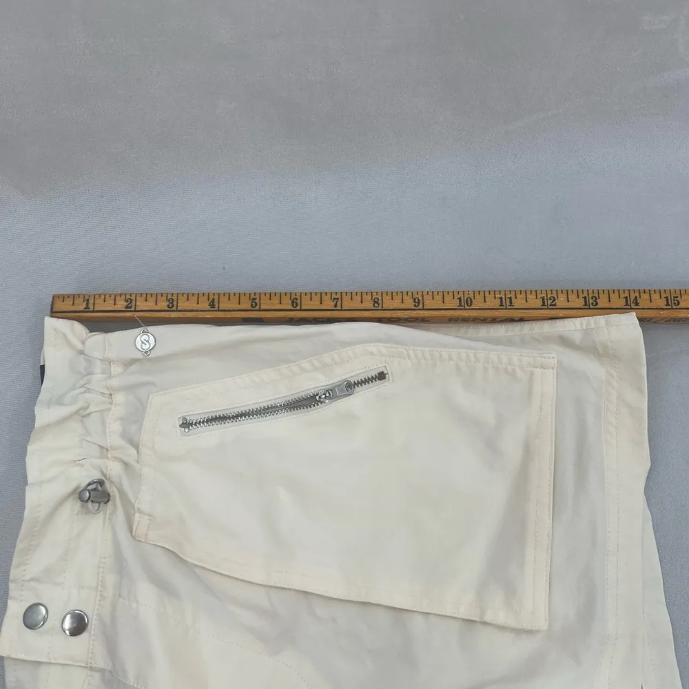 Calia Woven Paper Bag Shorts M White Size M - Image 10