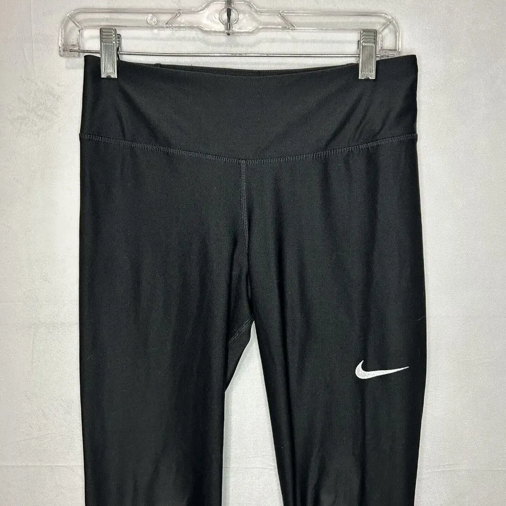Nike Capri Leggings Black Dri-Fit Athletic Yoga Running Sz S (26x23) - Image 2