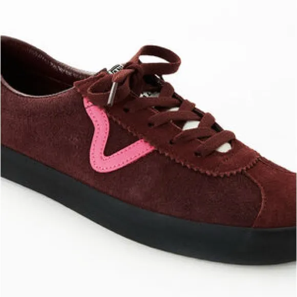 NEW Vans Off The Wall Sport Low Top Sneaker Pop Brown Pink Suede M 6.5 W 8 - Image 5