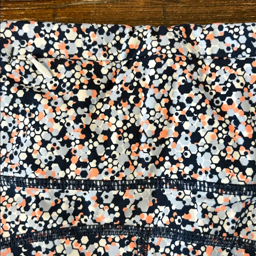 Sweaty Betty Power Cropped Workout Leggings Blue Mosaic Print Small - Image 7