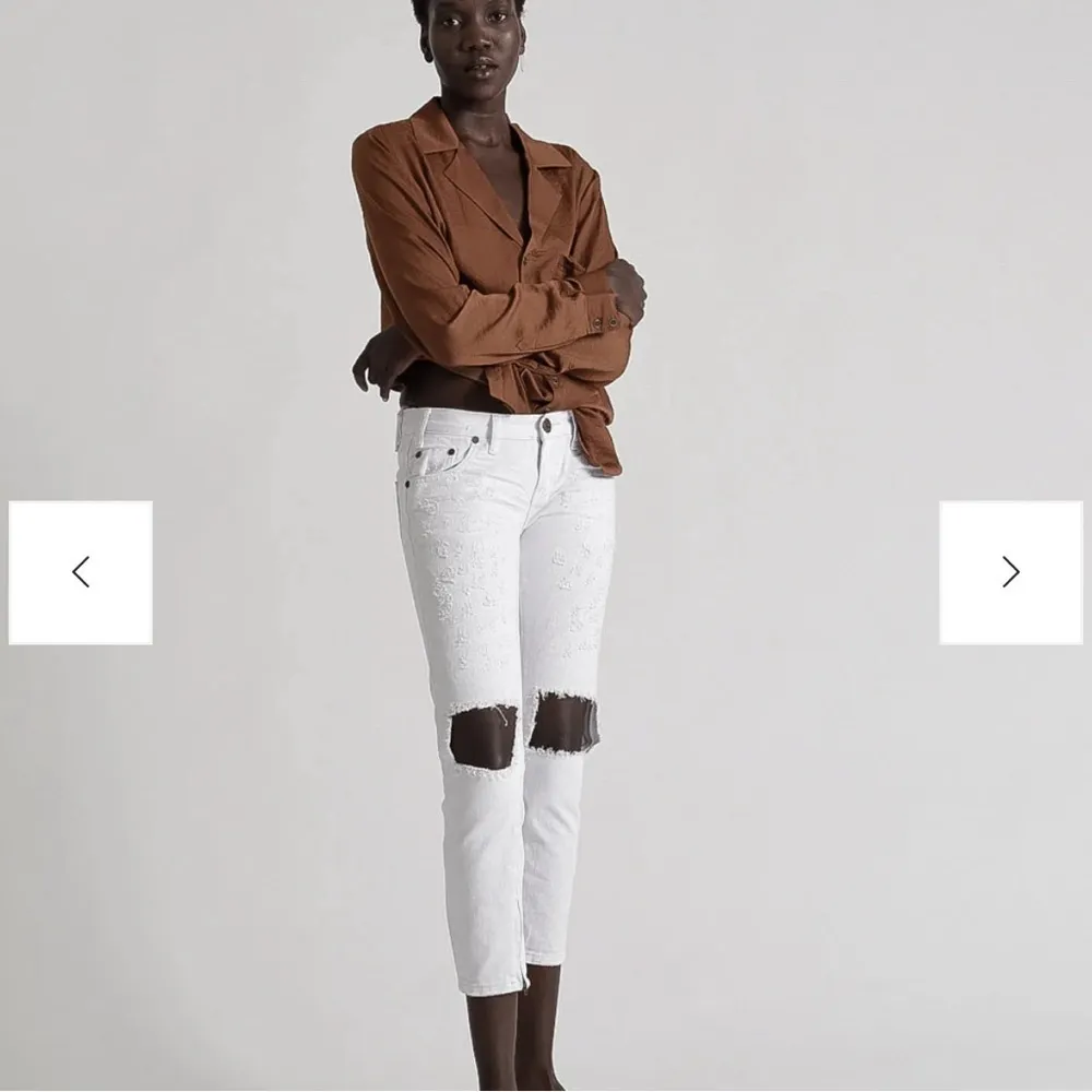 One Teaspoon Jean Women‎ 24 White Beauty Freebirds Low Rise Rigid Skinny Skater - Image 6