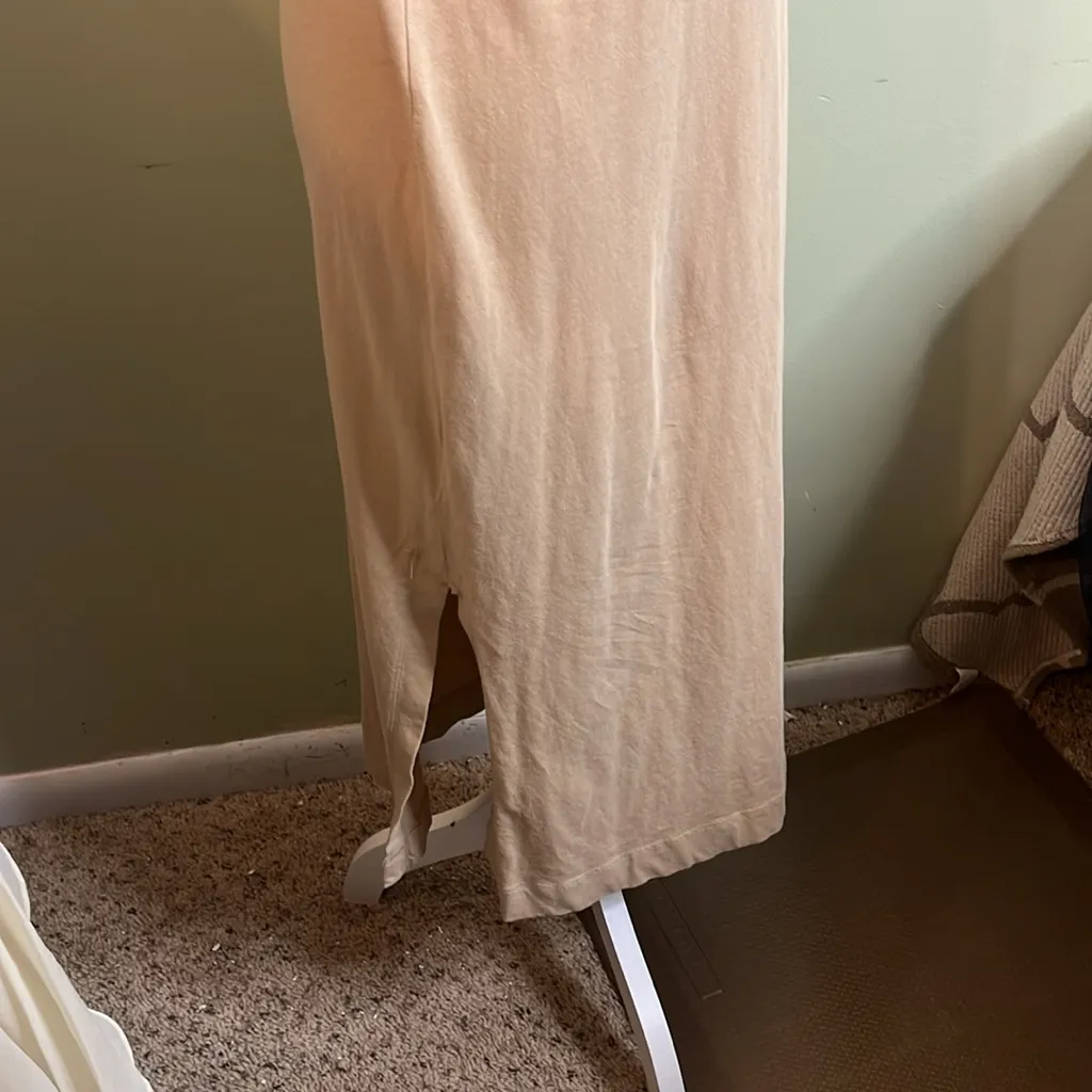 Everlane Tank Sleeveless chest pocket side slit Tan Dress, size small - Image 5