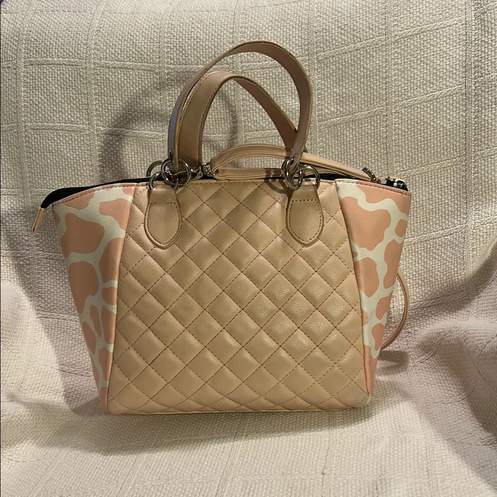 LUV BETSEY by BETSEY JOHNSON Quilted Women's Bag With Pink Cowprint Accents. - Image 2