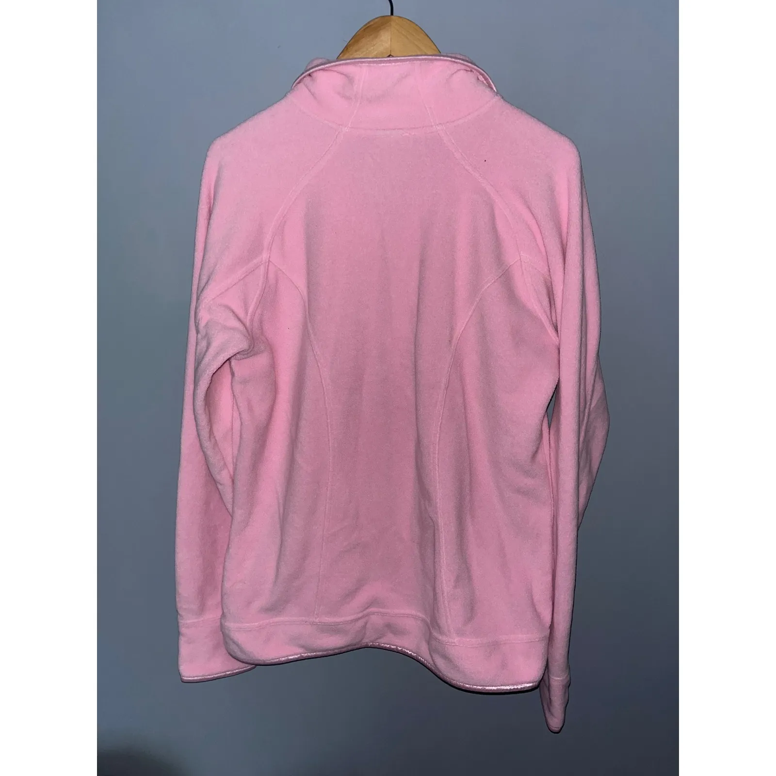 Nike Fit Therma Full Zip Fleece Jacket Pink Thumb Hole Activewear Womens L - Image 4