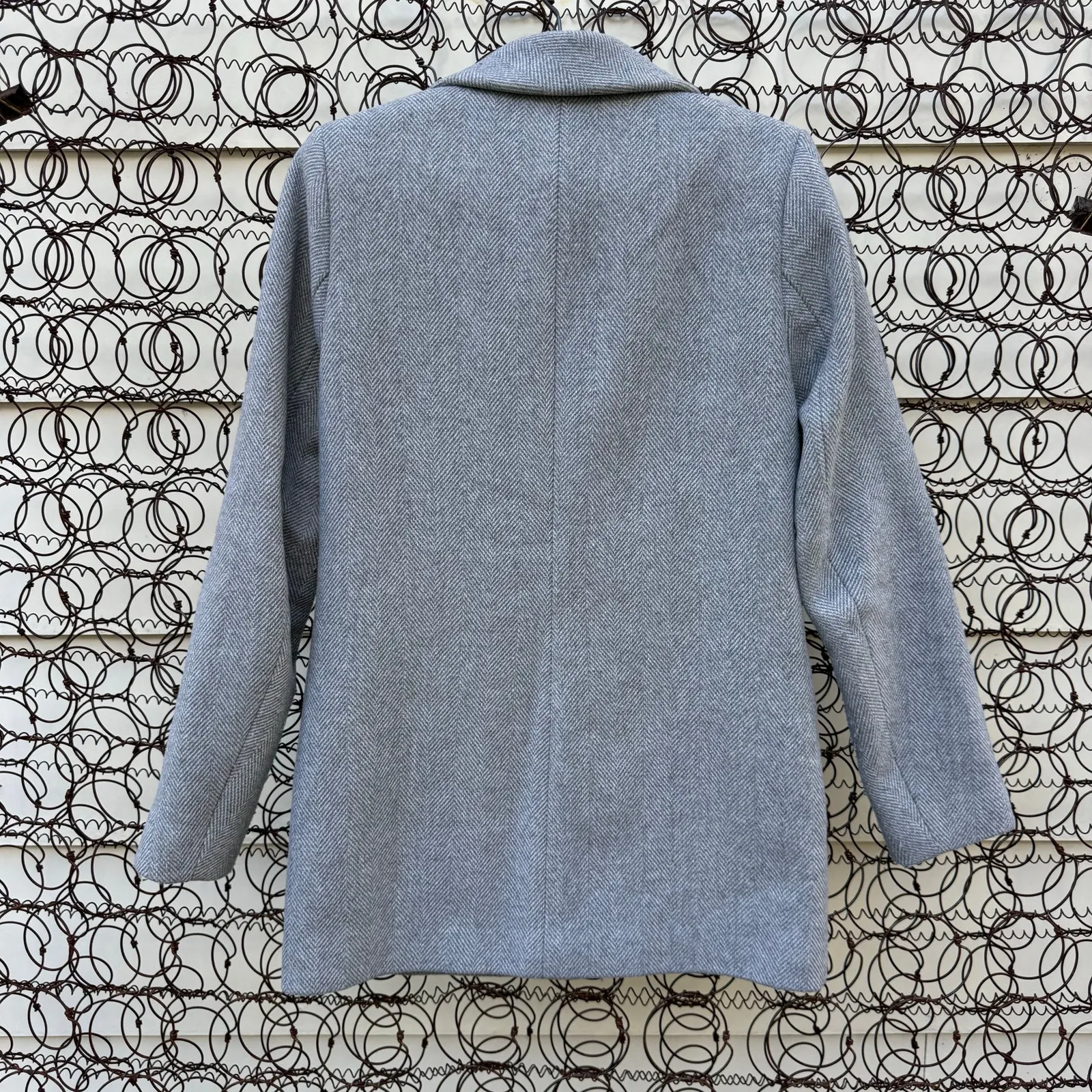 Abercrombie & Fitch Houndstooth Wool Blend Heavyweight Double Button Blazer SM - Image 3