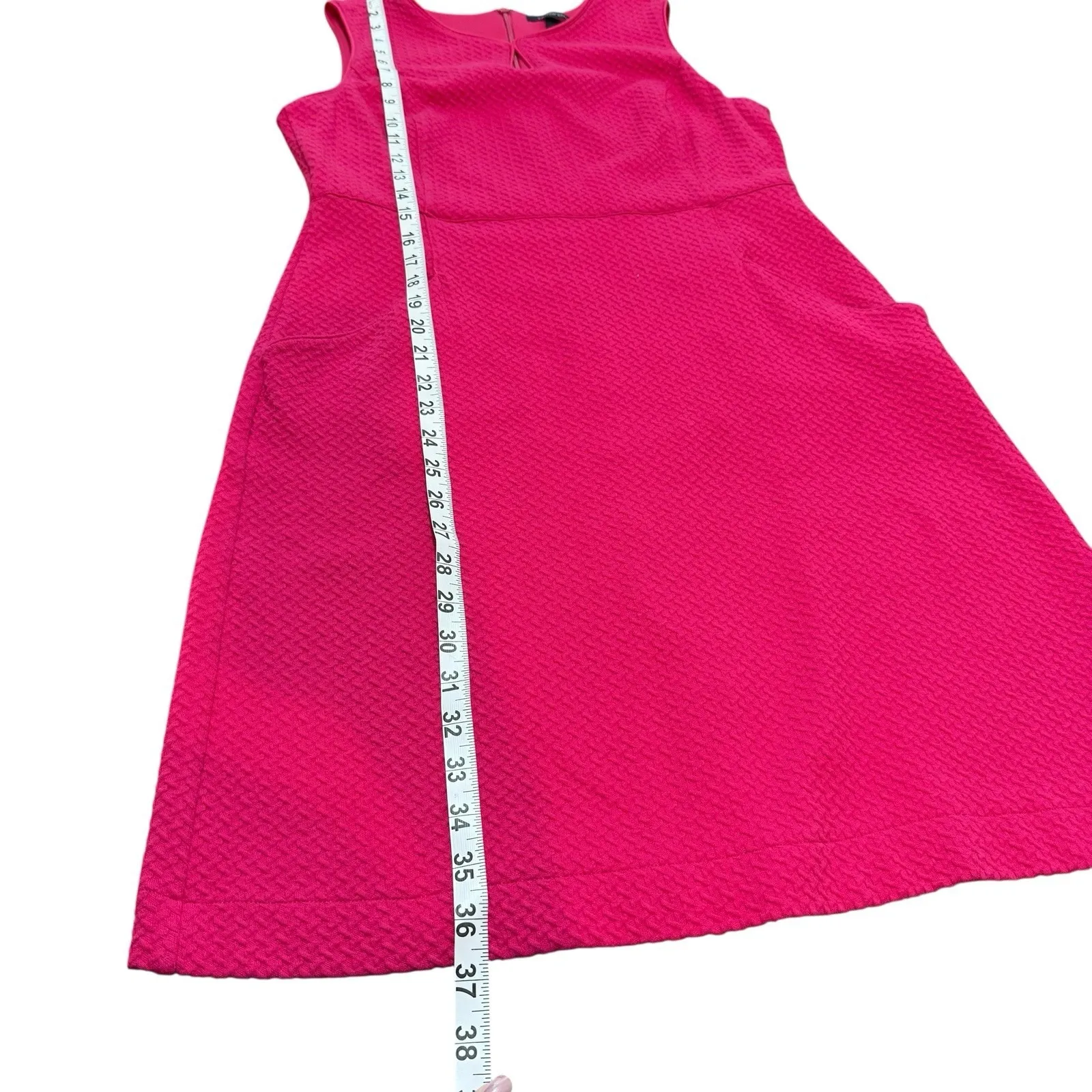 Lands End‎ Sheath Dress Pink Pockets Garden Tea Event Wedding Office Beach 10 - Image 14