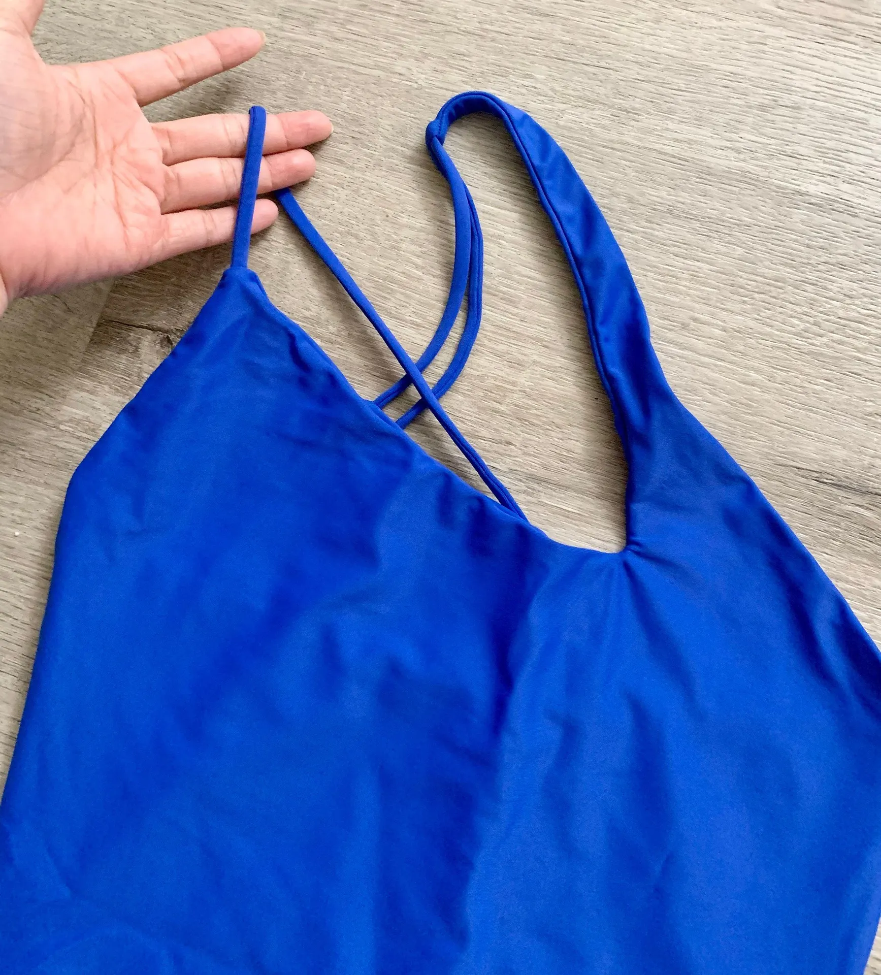 Royal Blue One Shoulder One Piece M - Image 4