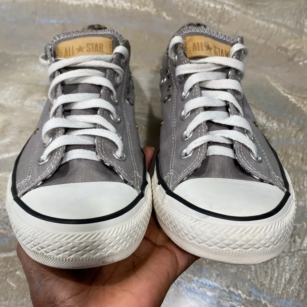 Converse All Star Low Tops Lace Up Gray Shoes Women’s 10 - Image 6