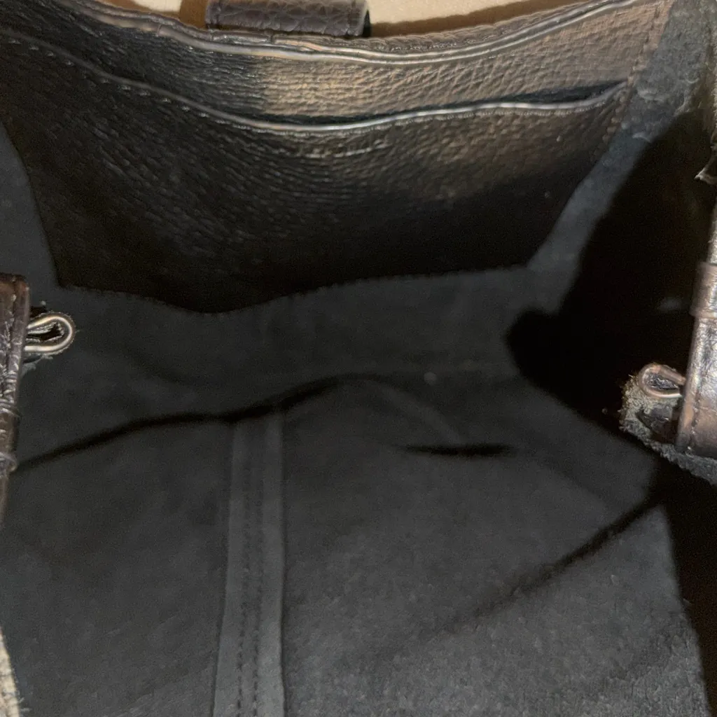 Banana Republic Black Pebbled Leather Hobo Bag - Image 11