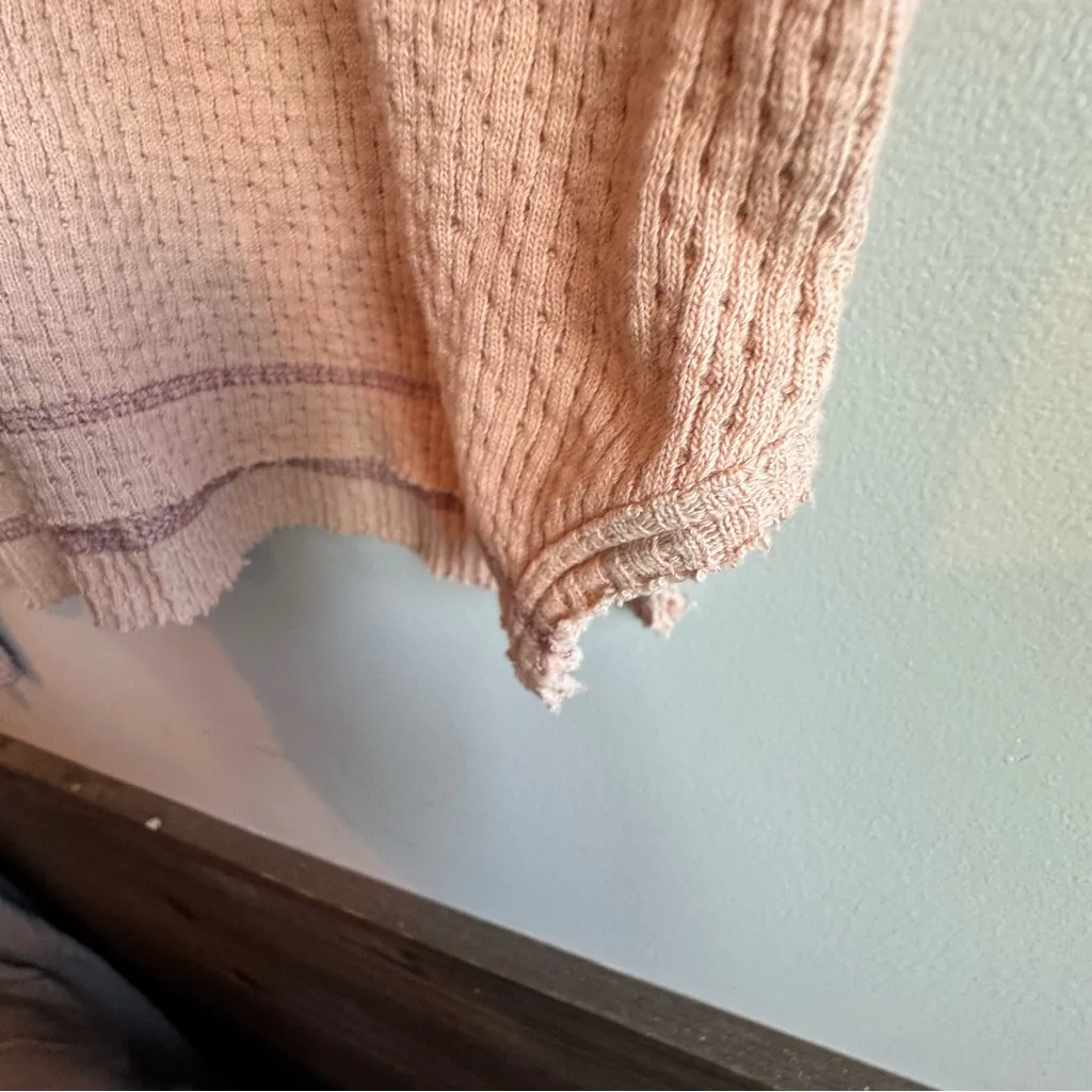 Miss Me Striped Tan Women's Sweater Size Medium - Image 5