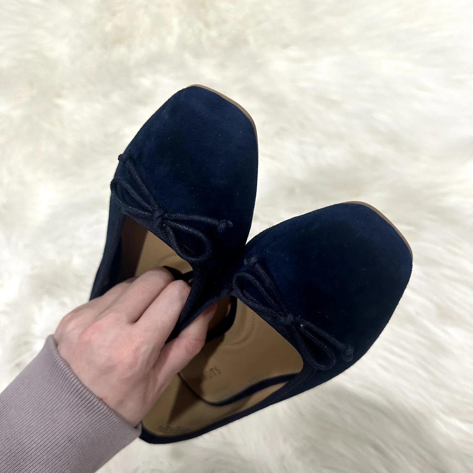 NWOT Talbots Tinsley Bow Suede Ballet Flats Sz 6.5 - Image 4