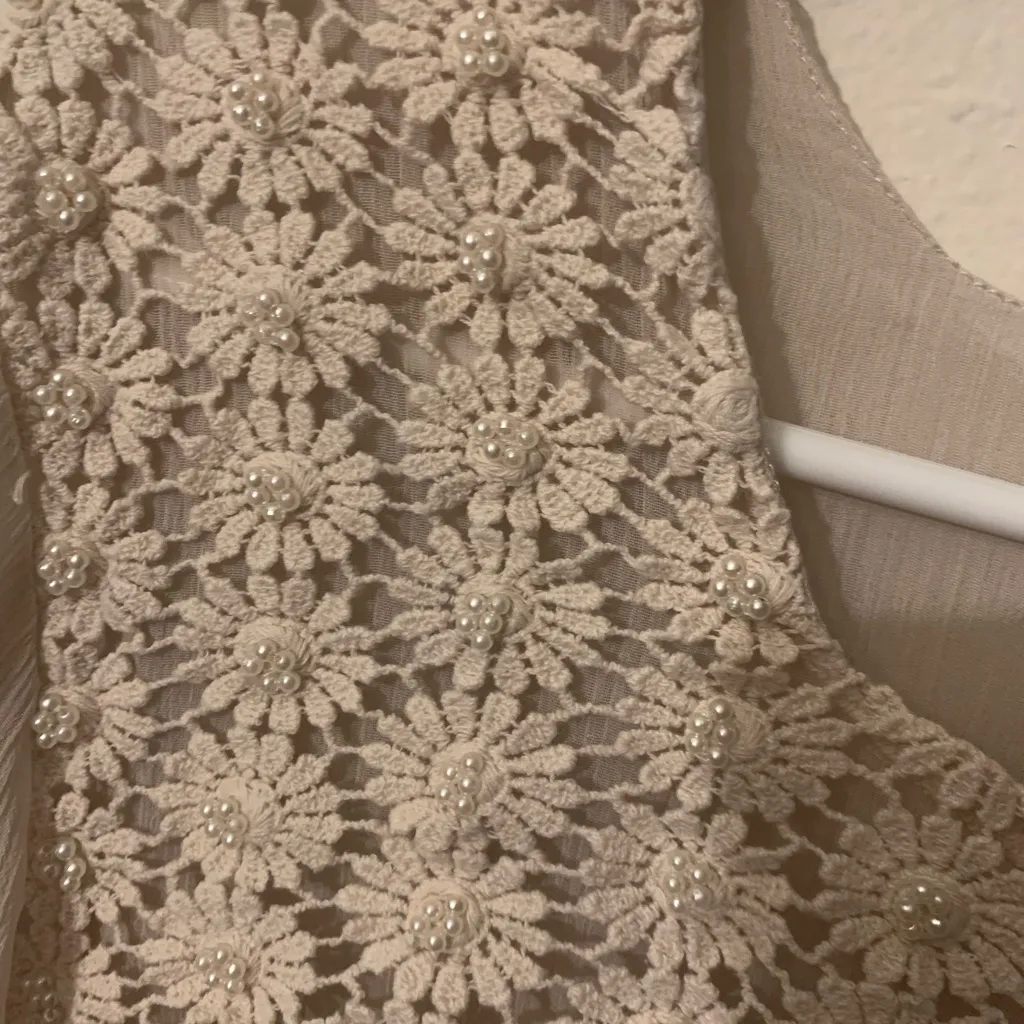 Krazy Kat Cream‎ Relaxed 3/4 Sleeve Blouse - Image 3