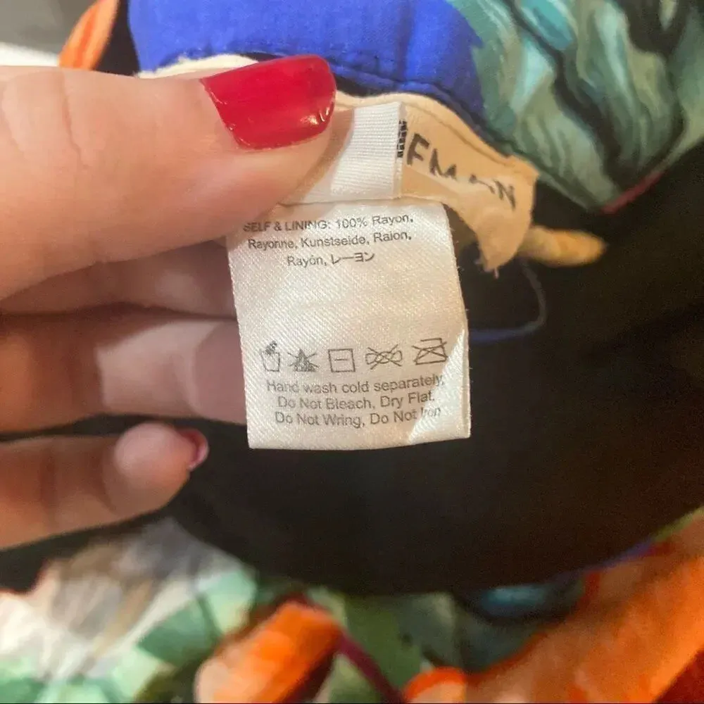 MARA HOFFMAN Cut Out Front Jumpsuit in Flora Stone Size 6 Tropical Floral Print - Image 11