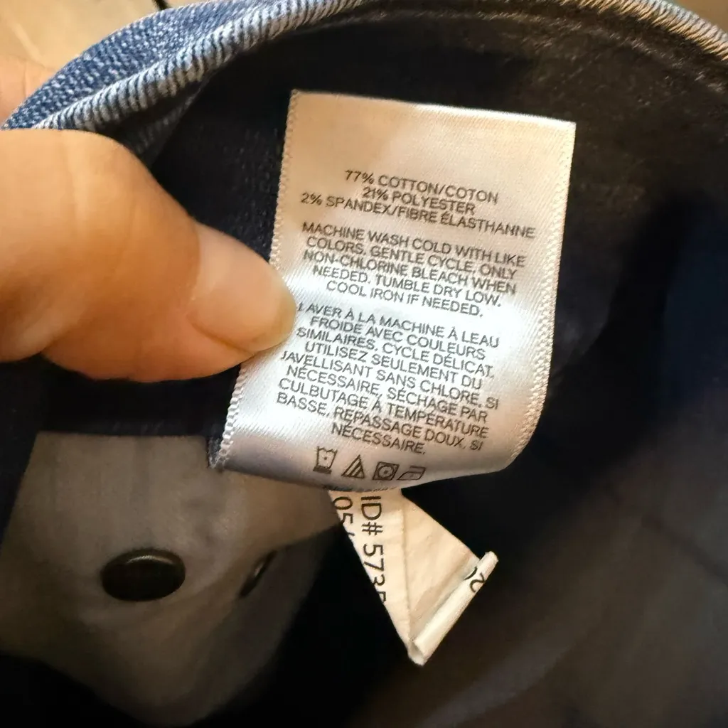 Express Super High Rise Stretch Denim Ankle Legging - Image 6