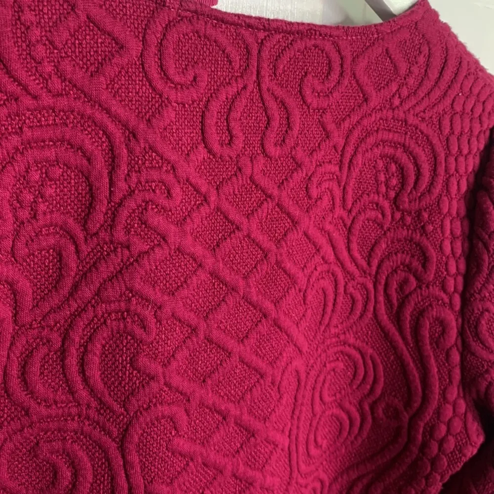 Anthropologie Deletta Athlone Quilted Jacquard Puff Sleeve Top W-482 Sz M - Image 9