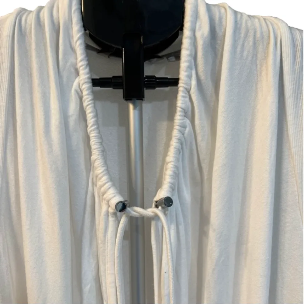 Athleta white waterfall open front cardigan, size S EUC - Image 2