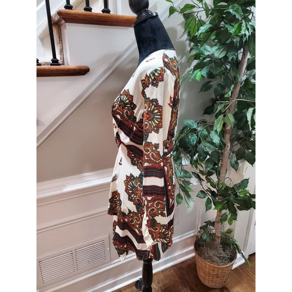 Prettylittlething Women's Polyester V-Neck Long Sleeve Knee Length Dress Size 8 - Image 5