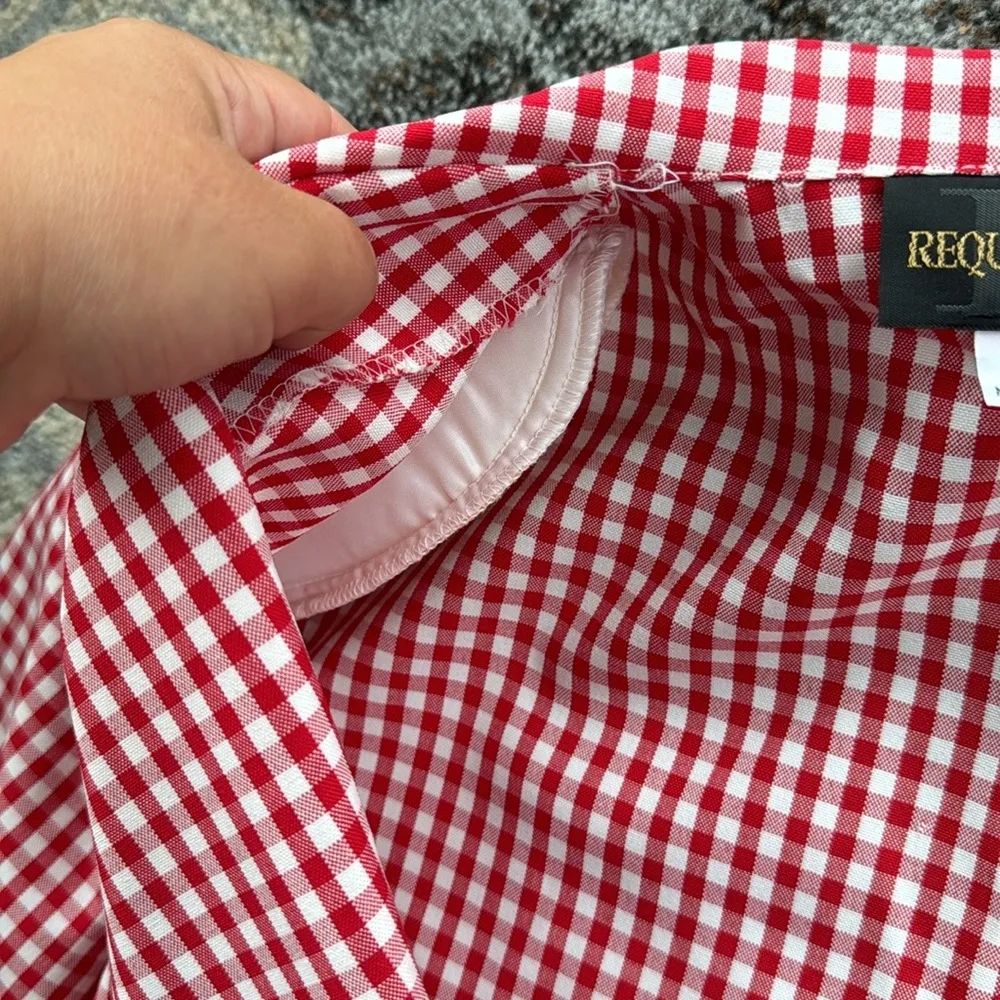 Vintage Requirements Gingham Plaid Blazer Red 16 - Image 2