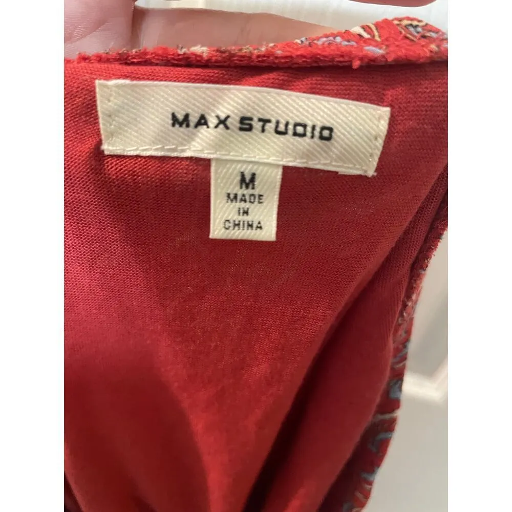 Max Studio Women's Short Printed Pleated Skirt size Medium - Image 6