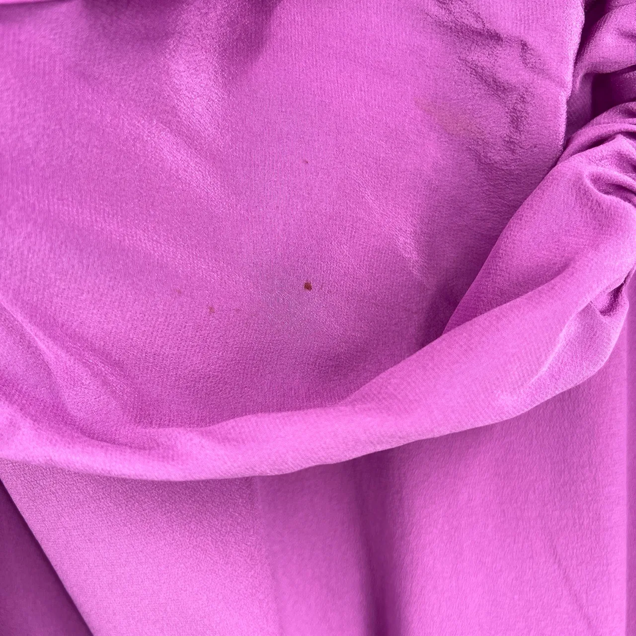 REBECCA TAYLOR Blouse Purple Silk Ruffled Long Sleeve Feminine Size 4 Flaw - Image 5