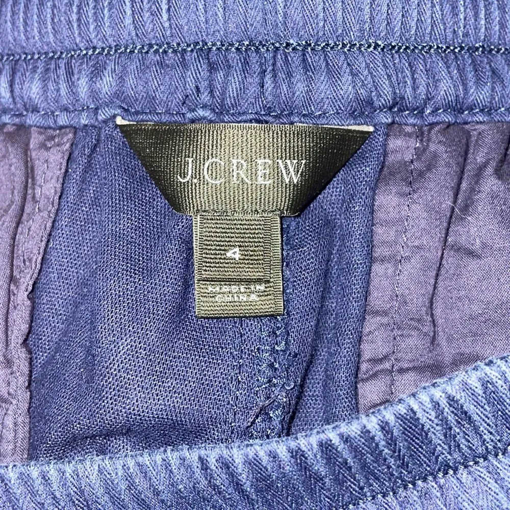J. Crew Women’s Point Sur Seaside Pant Size 4 in Navy Blue Cotton Twill - Image 4
