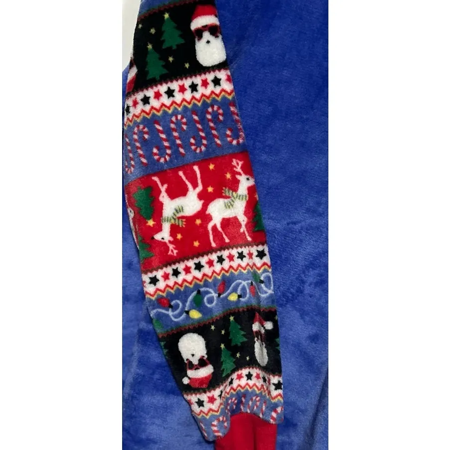 Secret Treasures Sleepwear Happy Holla Days Blue Red Green‎ Plush Top Size 2X - Image 3