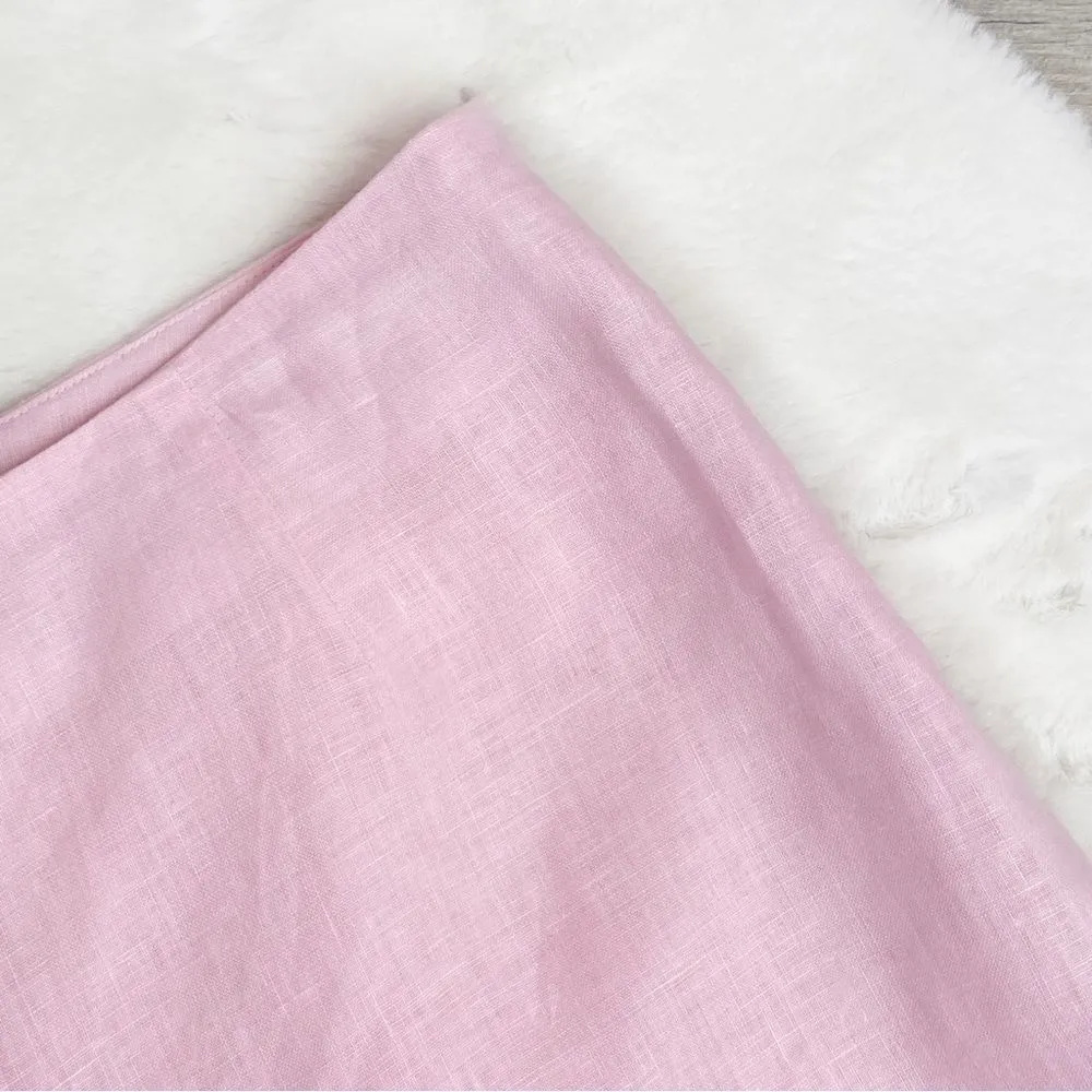 David‎ N Hanky Linen Crop Capri Pants Pink 10 Pink - Image 3